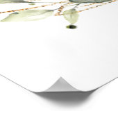 ユーカリ サージュグリーン 花の ブライダルシャワー ポスター (角)