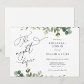 ユーカリ・ザ・ナイト・ビフォア・リハーサル・ディナー 招待状 (正面/裏面)