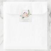 ユーカリ・シダの葉の写真最初の聖餐式 スクエアシール (バッグ)