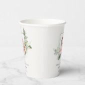 ユーカリ・シダの葉の写真最初の聖餐式 紙コップ (右)