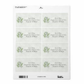 ユーカリ&シダリングや輪差出人住所ラベル ラベル (フルシート)