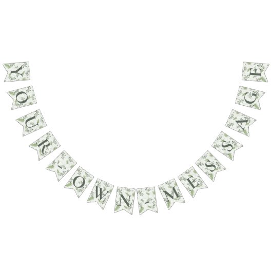 ユーカリ&シダリングや輪結婚ズバナー バンティングフラッグ (全)