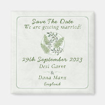 ユーカリ&シダリングや輪結婚式日付を保存