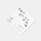 ユーカリ シンプルさ | 結婚式またはブライズシャワー スタンダードカクテルナプキン (角)