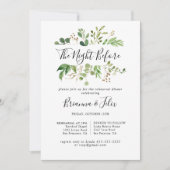 ユーカリ シンプル ナイトビフォア リハーサル ディナー 招待状 (正面)