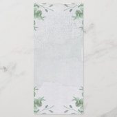 ユーカリ シンプル モダン ウェディング セレモニー ディナー メニュー (裏面)