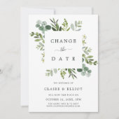 ユーカリ スクエア リース 日程変更 ウェディング 招待状 (正面)