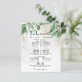 ユーカリ+スクリプト文字結婚式の日タイムライン (スタンド正面)