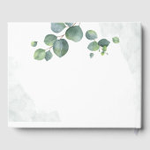 ユーカリ スクリプト 水彩 結婚前お披露目パーティー ゲストブック (裏面)