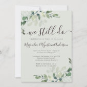 ユーカリ・セージグリーンの誓いの更新 招待状 (正面)