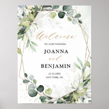 ユーカリ・セージ・グリーン結婚リー幾何学歓迎