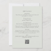 ユーカリ・セージ・グリーン結婚・オールインワン 招待状 (裏面)