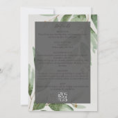 ユーカリ・セージ・グリーン結婚・オールインワン 招待状 (裏面)