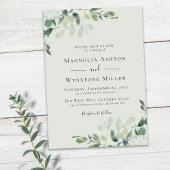 ユーカリ・セージ・グリーン結婚・オールインワン 招待状