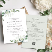 ユーカリ・セージ・グリーン結婚・オールインワン 招待状