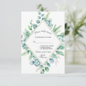 ユーカリ ダイヤモンド ゴールド 結婚式 RSVP (スタンド正面)