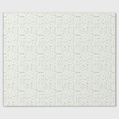 ユーカリ&ダンデリオンズ植物模様 ラッピングペーパー (フラット)