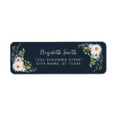 ユーカリ&デイジーベビーシャワー差出人住所 ラベル (正面)