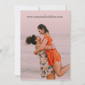 ユーカリ デザイン Save The Date フォト アナウンスメント 招待状 (裏面)