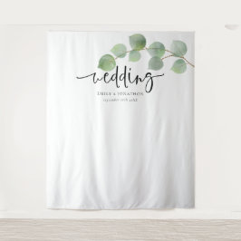 ユーカリ ネームズ デート ウェディング バックドロップ フォー フォトズ タペストリー