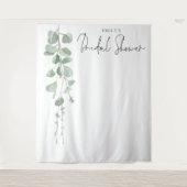ユーカリ ネーム ブライズシャワー フォト 背景 タペストリー (正面)