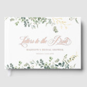 ユーカリ ハンドライティング スクリプト ブライダル シャワー ゲストブック (正面)