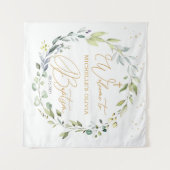 ユーカリ ハーブ 十字架 ベビー 洗礼 タペストリー (正面(横))