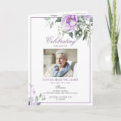 ユーカリ・バイオレット写真追悼式プログラム カード (正面)