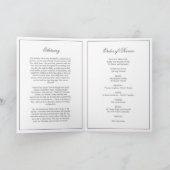 ユーカリ・バイオレット写真追悼式プログラム カード (内部)