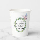 ユーカリ バタフライ ブライダル シャワー ペーパー カップ 紙コップ (裏面)