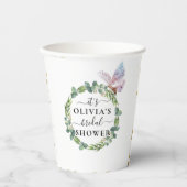 ユーカリ バタフライ ブライダル シャワー ペーパー カップ 紙コップ (正面)