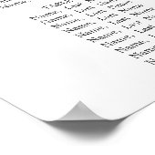 ユーカリ&バラ8テーブル結婚のシーティングチャート ポスター (角)