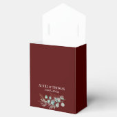 ユーカリ バーガンディー ボタニカルイニシャル 結婚式 フェイバーボックス (オープン)