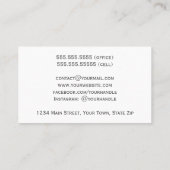 ユーカリ&パインセージ&金ゴールドクラスフェミニン 名刺 (裏面)