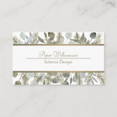 ユーカリ&パインセージ&金ゴールドクラスフェミニン 名刺 (正面)