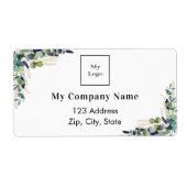 ユーカリ・ビジネス・ロゴ・差出人住所ラベル ラベル (正面)