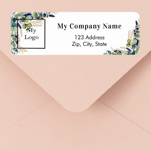 ユーカリ・ビジネス・ロゴ・差出人住所ラベル ラベル