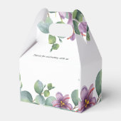 ユーカリ フラワーパターン ウォーターカラー スクリプト ブライダルシャワー フェイバーボックス (裏面サイド)
