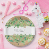 ユーカリ フラワープレート ペーパープレート (パーティー)