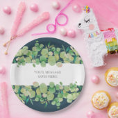 ユーカリ フラワール ペーパープレート (パーティー)