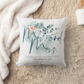 ユーカリ フラワー グリーン ブーケ エレガント クッション (ブランケット)