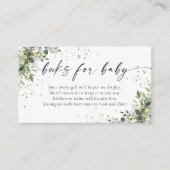 ユーカリ フローラル グリーン ブック ベイビー エンクロージャーカード (正面)
