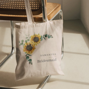 ユーカリ フローラル ヒマワリの花 伴娘ギフト トートバッグ
