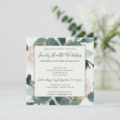 ユーカリ ブッシュ ローズ 葉のワークショップ イベント 招待状 (スタンド正面)