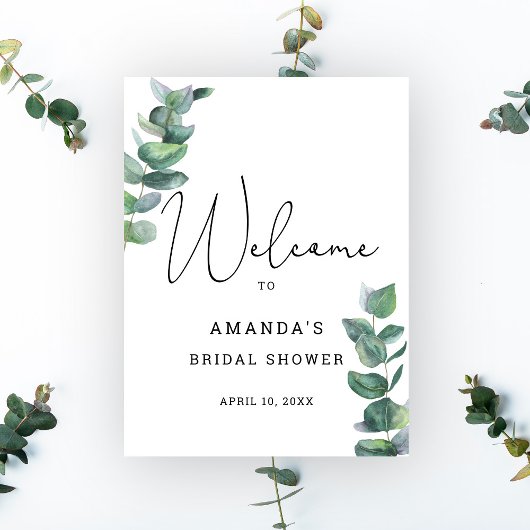 ユーカリ – ブライダルシャワーウェルカムサイン ポスター