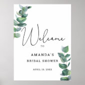 ユーカリ – ブライダルシャワーウェルカムサイン ポスター (正面)