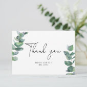 ユーカリ – ブライダルシャワーサンキューカード カード (スタンド正面)
