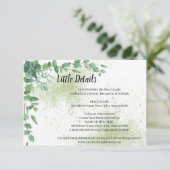 ユーカリ・ブライダルシャワー結婚の詳細囲い エンクロージャーカード (スタンド正面)