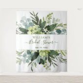 ユーカリ ブライダルシャワー おしゃれ フォトブース 背景 タペストリー (正面)