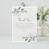 ユーカリ ブライダルシャワー サンキューカード (スタンド正面)